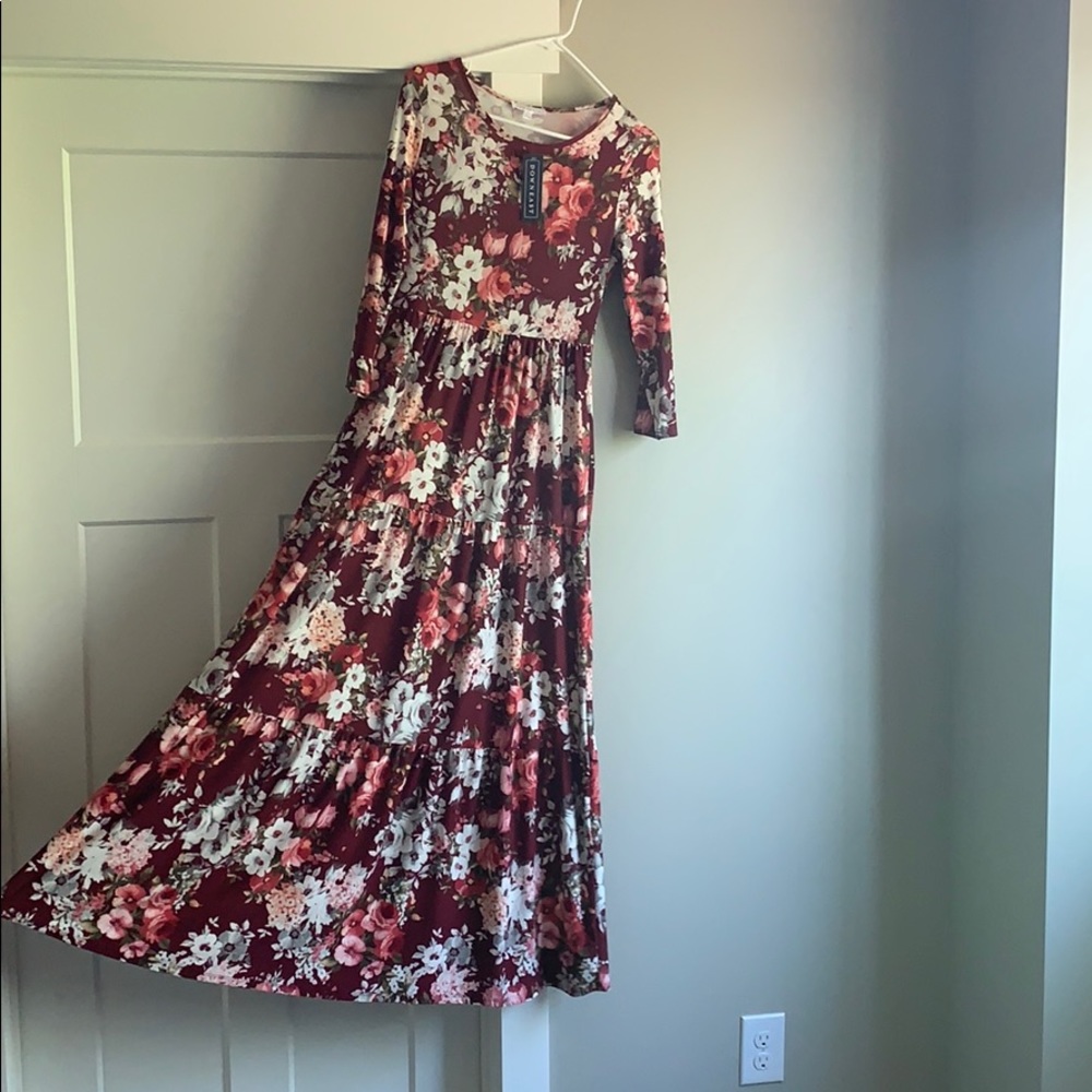 Tiered skirt maxi dress from DOWNEAST floral